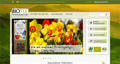 Desktop Screenshot of bioteemanufaktur-shop.de